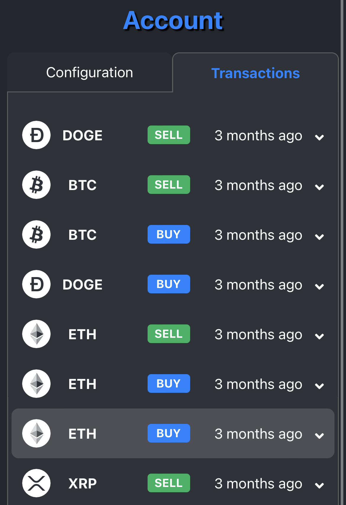 CryptoBot screenshot - transaction